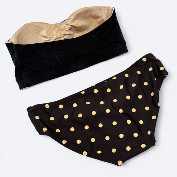 Unique Vintage Bikini Bottom and Reversible Bandeau Top Women's S Retro Swim - Picture 2 of 8